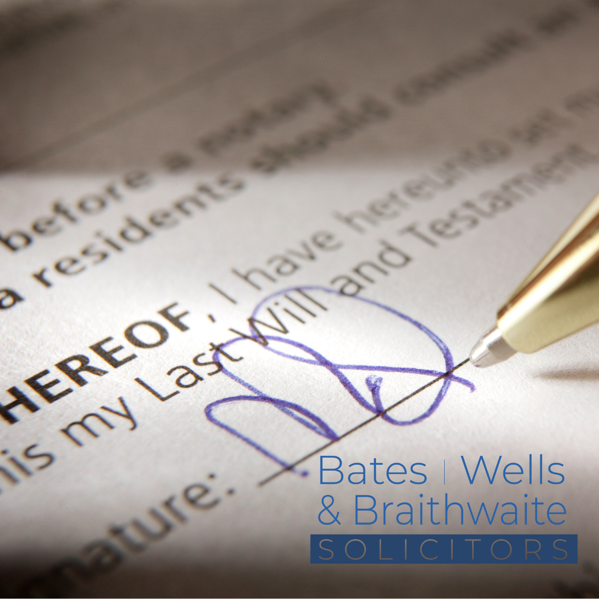 Signing a will