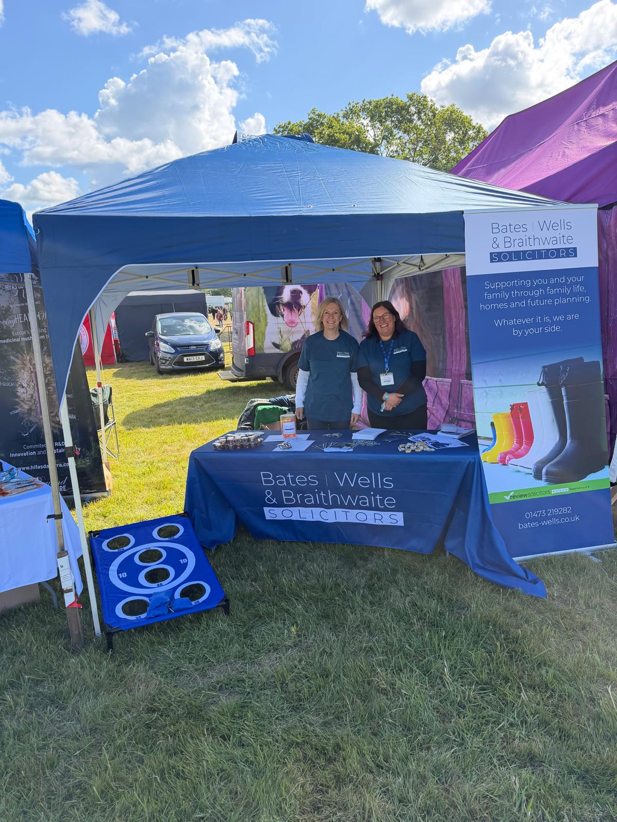 The Bates Wells and Braithwaite Solicitors stand at the Hadleigh Show.